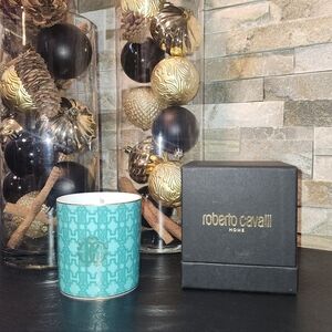 Roberto Cavalli Turquoise Patterned Candle